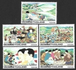 Stamps Thailand -  1052 a 1056 - Programa Nacional de Desarrollo