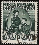 Stamps Romania -  Centenario del rey Carol I - con su esposa
