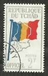 Stamps : Africa : Chad :  Bandera