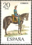 Stamps Spain -  2385 - Uniforme Militar de Capitán de Artillería Secciones Montadas 1862