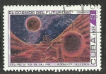 Sellos de America - Cuba -  Eclipse de sol en la luna - A.Sokolov