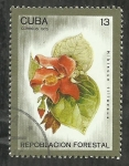 Stamps Cuba -  Hibiscus Tiliaceus
