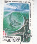 Sellos de Africa - Guinea -  150 Aniversario nacimiento Julio Verne