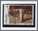 Stamps Spain -  El Románico Aragonés: Claustro d' monasterio d' San Juan d' l' Peña