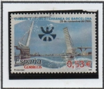 Stamps Spain -  Cumbre euromediterranea: Puerto d' Barcelona