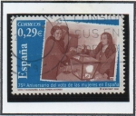 Stamps Spain -  75º Anv. d' voto0 d' l' Mujeres en España