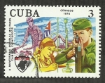 Stamps : America : Cuba :  X Aniversario Escuelas Militares Camilo Cienfuegos