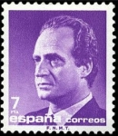 Stamps Spain -  ESPAÑA 1985 2796 Sello Nuevo Serie Basica Rey D. Juan Carlos I Efigie 7 pts c/s charnela Michel2688