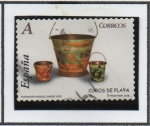 Stamps Spain -  Juguetes: Cubos d' Playa