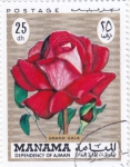 Stamps Bahrain -  FLOR- rosa
