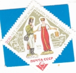 Stamps Russia -  figuras de porcelana 