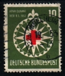 Stamps Germany -  125 aniv. nacim. fundador Cruz Roja