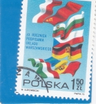Stamps Poland -  Banderas de los miembros del Tratado de Varsovia