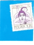 Stamps Poland -  ZODIACO- escorpión 