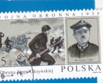 Sellos de Europa - Polonia -  Defensa de Oksywie Heights, Coronel Stanislaw Dabek