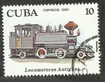 Sellos de America - Cuba -  Locomotoras antiguas