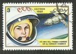 Stamps Cuba -  XX Aniversario del primer hombre en el espacio cosmico