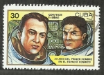 Stamps Cuba -  XX Aniversario del primer hombre en el espacio cosmico