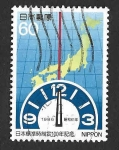 Stamps Japan -  1676 - Centenario de la Hora Estándar Japonesa