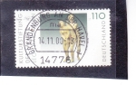 Stamps Germany -  Expulsión del Paraíso', Escultura de Leonhard Kern