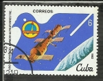 Sellos de America - Cuba -  Uso pacifico del espacio ultraterrestre