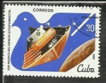 Stamps : America : Cuba :  Uso pacifico del espacio ultraterrestre