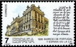 Sellos de Europa - Espa�a -  ESPAÑA 1986 2825 Sello Nuevo Ingreso España en CEE Palacio Real de Madrid Yvert2444 Scott2463