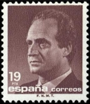 Stamps Spain -  ESPAÑA 1986 2834 Sello Nuevo Serie Básica Rey D. Juan Carlos I Efigie 19 pts sin goma Yvert2475 Mich