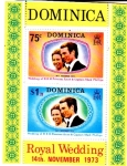 Stamps Dominica -  Boda princesa Ana y Capitán Mark Phillips