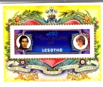 Stamps Lesotho -  Boda principe Carlos y Lady Di 