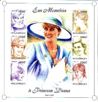Stamps Mozambique -  en memória Princesa de Gales 