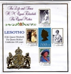 Stamps Lesotho -  REINA ELIZABETH, REINA MADRE 100 AÑOS