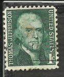 Stamps United States -  Thomas Jefferson