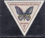 Sellos de Oceania - Indonesia -  Mariposa