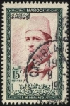 Stamps : Africa : Morocco :  Mohammed ben Yúsef,  -Mohammed V-  Sultán de Marruecos desde 1927 a 1953.