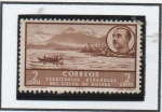 Stamps : Europe : Spain :  General Franco y Bahía d