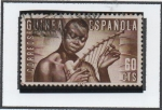 Stamps : Europe : Spain :  Músicos indígenas