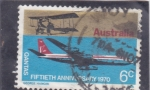 Sellos de Oceania - Australia -  aniversario de la aviación