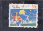 Stamps Australia -  cometas 