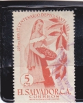 Sellos de America - El Salvador -  1º centenario Depto. Santa Ana 