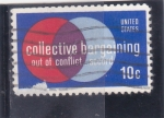 Stamps United States -  acuerdo negociación colectiva fuera de conflicto 