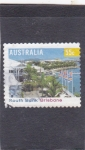 Stamps Australia -  panorámica de Brisbane 