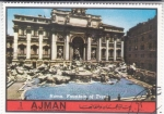 Stamps United Arab Emirates -  Fontana de Trevi 