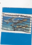 Stamps United States -  50 aniversario aviación comercial 