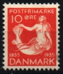 Sellos de Europa - Dinamarca -  La Sirenita centenario