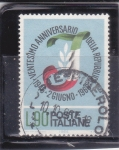 Stamps Italy -   Bandera Italiana y Rama de Olivo
