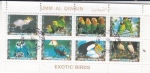 Stamps : Asia : United_Arab_Emirates :  aves exóticas