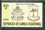 Stamps Equatorial Guinea -  Visita de S.S. El Papa Juan Pablo II
