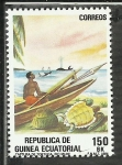 Sellos de Africa - Guinea Ecuatorial -  Captura de Tortuga rio Muni