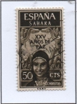 Stamps Spain -  XXV años d' Paz. Alegoria